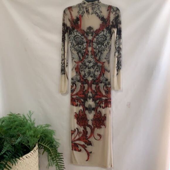 NWT SAINT GIL PARIS EMBELLISHED SHEER DRESS ‎ S - Picture 3 of 10